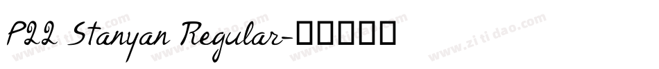 P22 Stanyan Regular字体转换